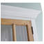Présentoir 35,43 "en bois massif blanc standard et armoires en porcelaine