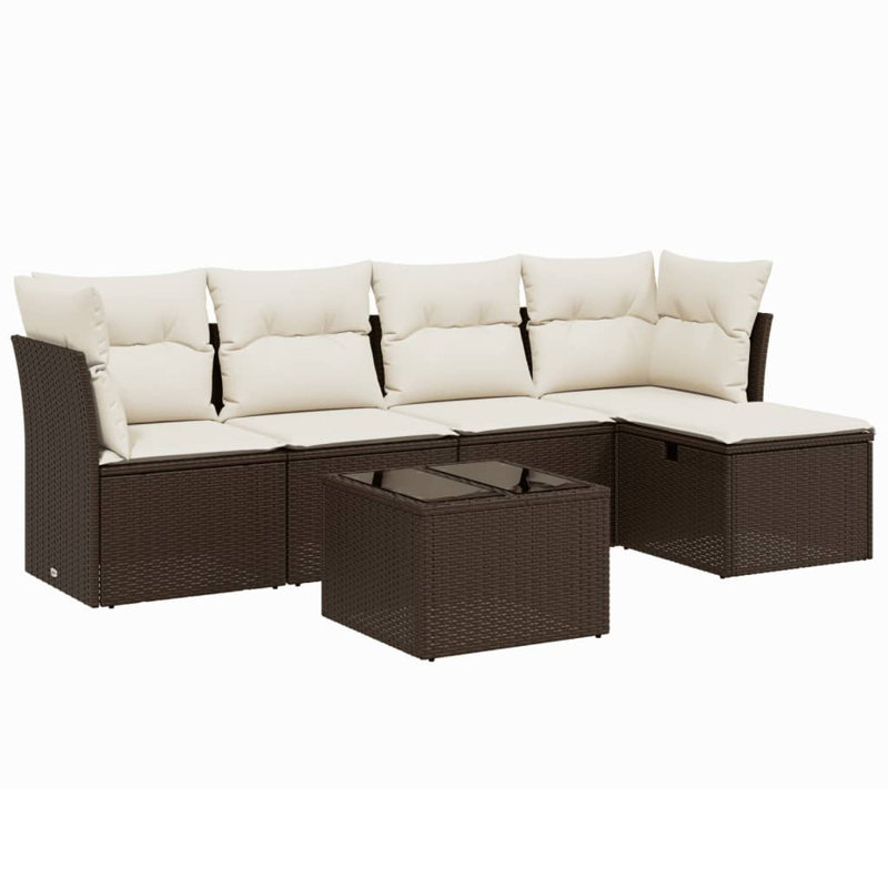 Grand canapé modulaire en rotin PE Vidaxl