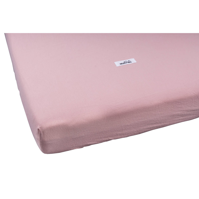 100% Cotton Fitted Sheet, Dusty Pink
