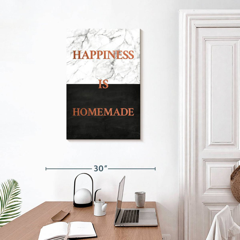 Happiness Is Homemade Typography I, 30" H x 20" W