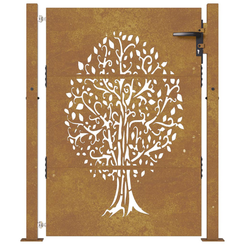 Quasqueton Metal Gate, Brown, 155" H x 105" W x 1.6" D