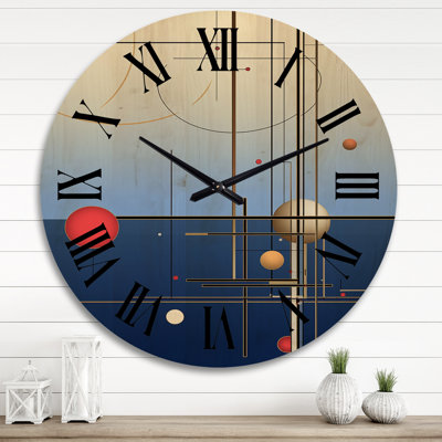 Horloge murale moderne en bois Andrais