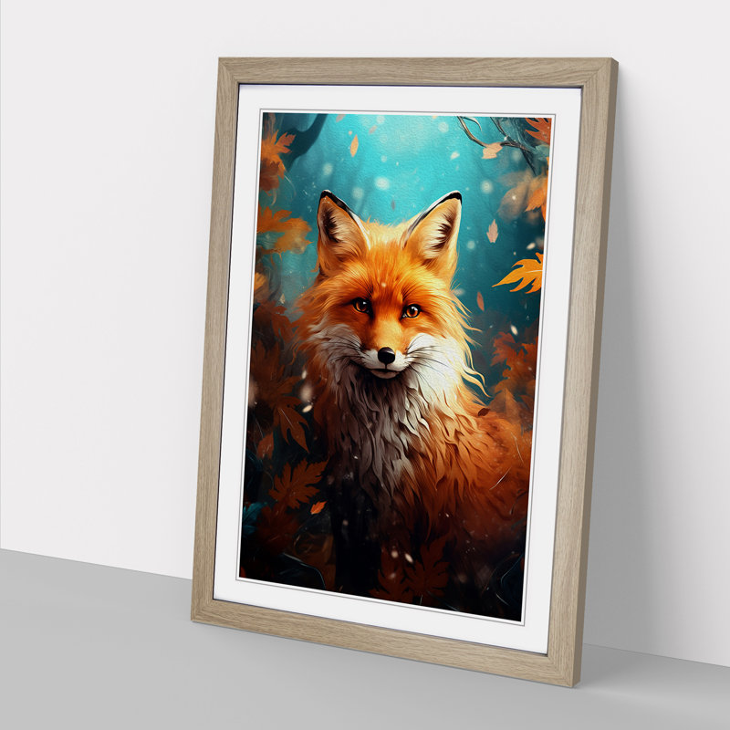 Single Picture Frame Print on Wood, Oak Framed, 34cm H x 25cm W