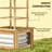 Galvanized Planter Box Elevated Garden Bed,Wooden Raised Garden Bed With Trellis,For Garden,Patio-1621356708