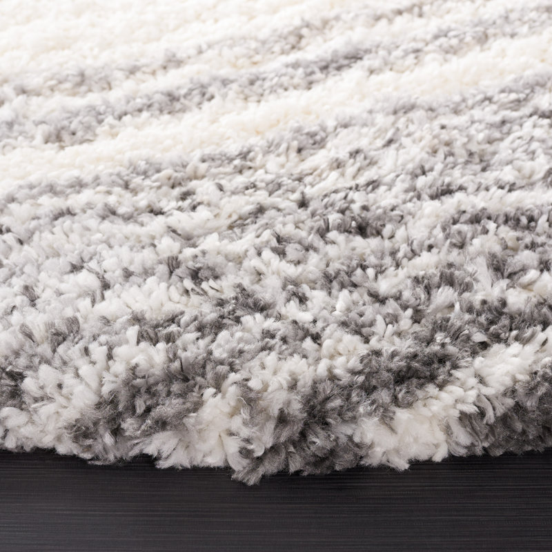 Tapis ivoire / gris Fontana 832, Rond 6 pi 7 po