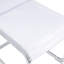 Ensemble de 2 chaises d'appoint en relief en alligator rétro, cuir synthétique blanc doux, pieds en métal galvanisé