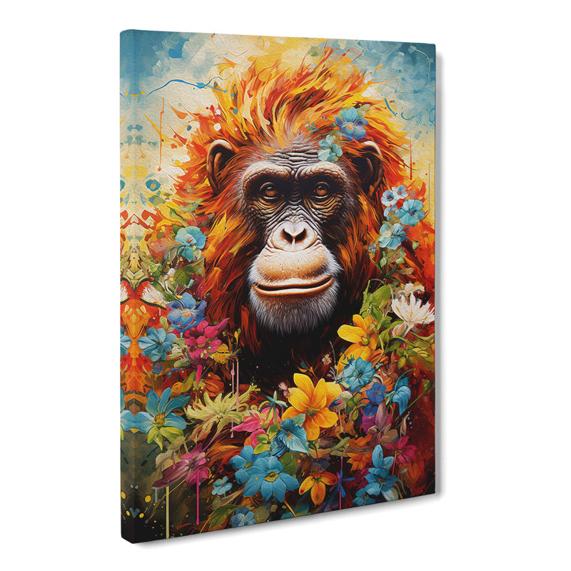 Orangutan Modern - Wrapped Canvas, 76cm H x 50cm W x 3cm D
