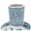 D8.1x16.9 "Vase en porcelaine à motif floral bleu et blanc