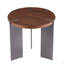 Table basse ronde en bois de noyer-2117330232