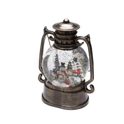 1 Light Brown Snow Globe Lantern Lamp