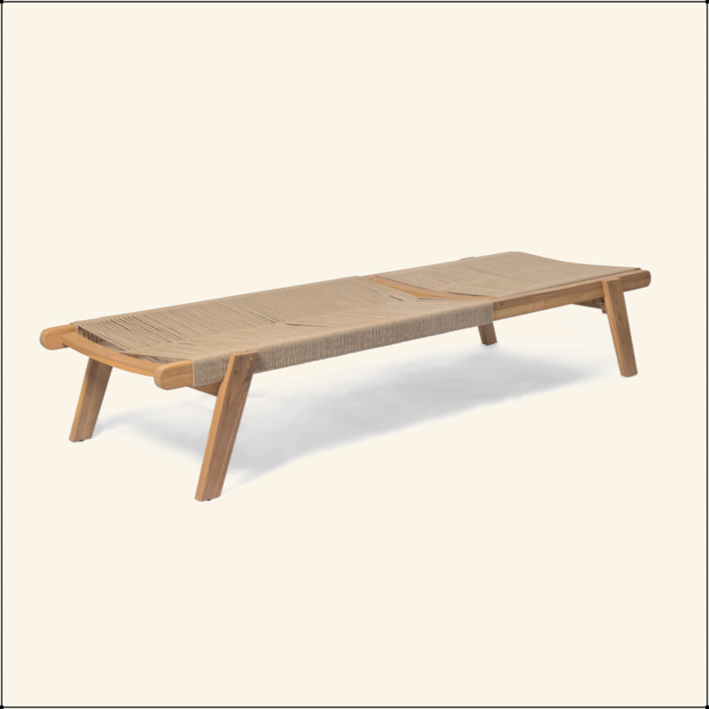 Ensemble de chaises longues d'extérieur en corde pour des moments de détente dans la nature, 2 pièces