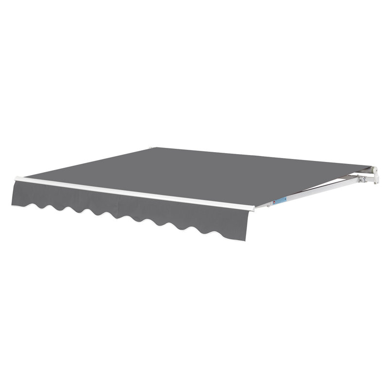 Dakota Fields Polyester Cover Retractable Patio Awning, 250" H x 200" W x 19.2" D, Grey