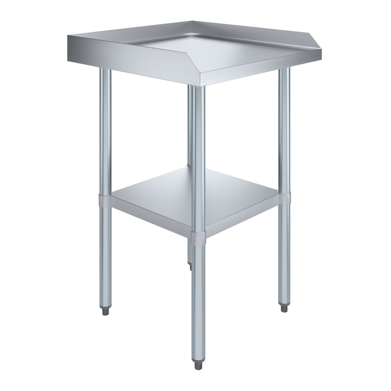 24 in. x 24 in. Commercial Work Table with Backsplash and Sidesplashes