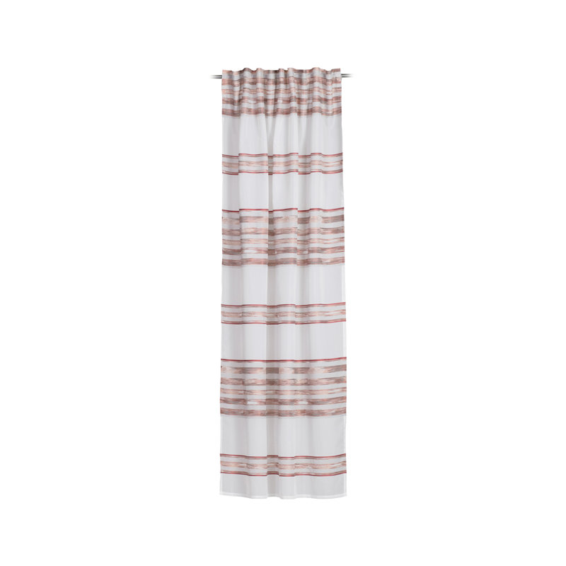 Valleyview Semi Sheer Curtain, Brown/White
