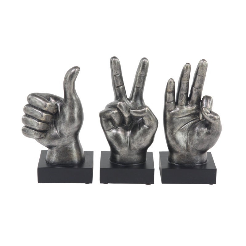 Domien Abstract Figurines & Sculptures, Gray