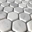 Carrara 1" x 1" Marble Honeycomb Mosaic Wall Tile