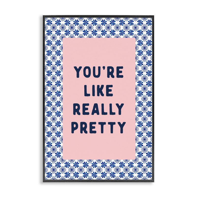 Vous êtes comme une jolie giclée encadrée, design par Lettré et doublé, Giclée encadrée noir minuit, H 24 po x l 16 po