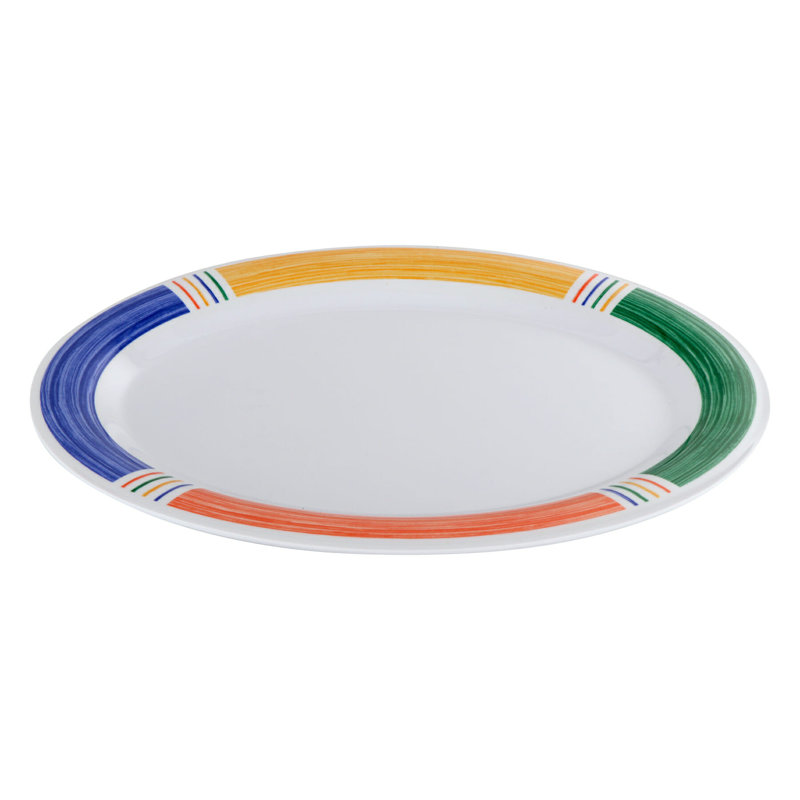 Plateau de service ovale en mélamine GET Diamond Barcelona (ensemble de 12), H 0,91 po x L 12 po x l 9 po