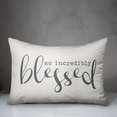 Adelaida So Incredibly Blessed Outdoor Rectangular Pillow Conver & Insert