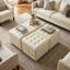Repose-pieds cubique capitonné 100% cuir véritable Phabian-87785150