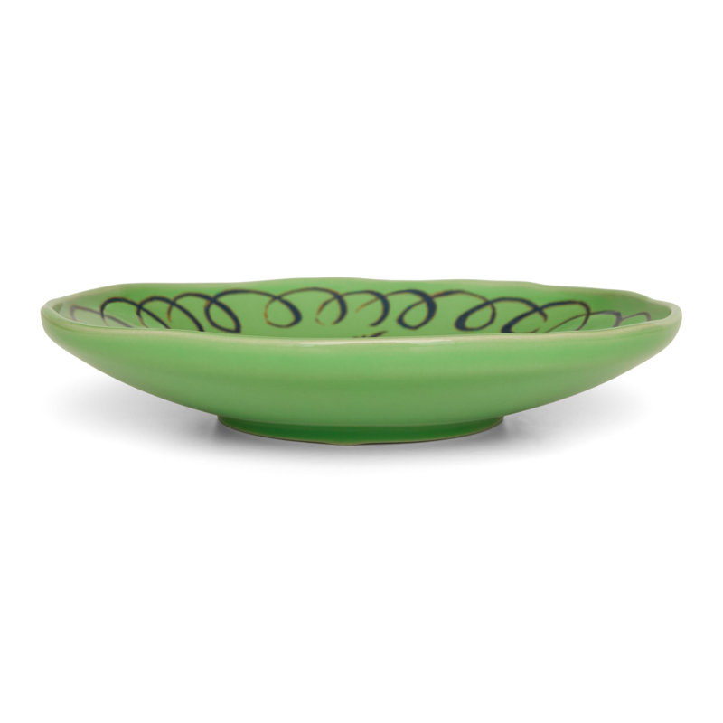 Amalfi Dessert Plate - Mustard - 9.1", Green