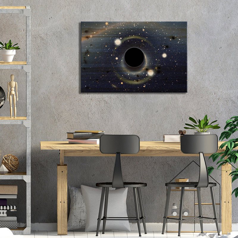 «Black Hole MAXI Absorbing a Star» (XMM-Newton Space Telescope) - impression sur bois sans cadre, L 40 po x H 26 po