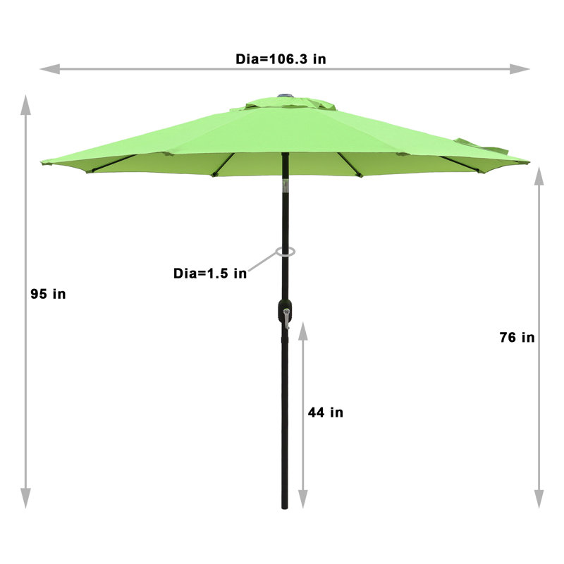 Parasol de marché 8 pi 8 po Kinsman, Vert