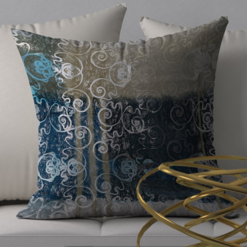 Abstract Reversible Throw Pillow, 20" x 20"