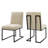 Indulge Channel Tufted Fabric Dining Chairs - Set of 2-893892124