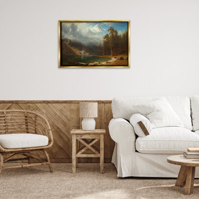 Classical Bierstadt Mount Corcoron Framed Floater Canvas by one1000paintings