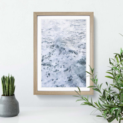 Waves in White - Picture Frame Graphic Art Print