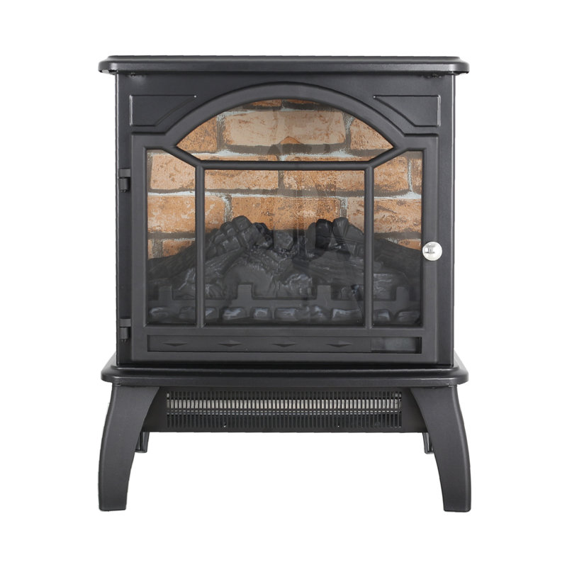 Foyer électrique à quartz 18 pouces à flamme infrarouge 3D avec télécommande, H 18,1 po x l 24 po x P 5 po