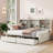 Bed Frame With Side Bookshelves, Two Drawers, And Built-In USB Port