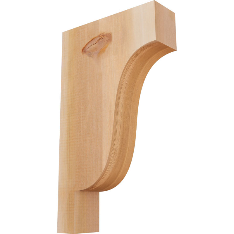 Newport Corbel, H 20 po x l 3,5 po x P 12 po, Cèdre rouge, Lisse