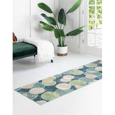 Dews Washable Polka Dots Indoor Rug