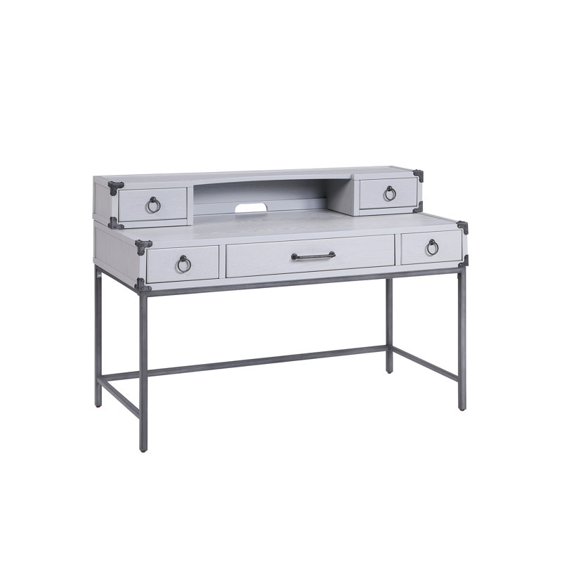 Bureau d'écriture en bois avec 5 tiroirs Skylar