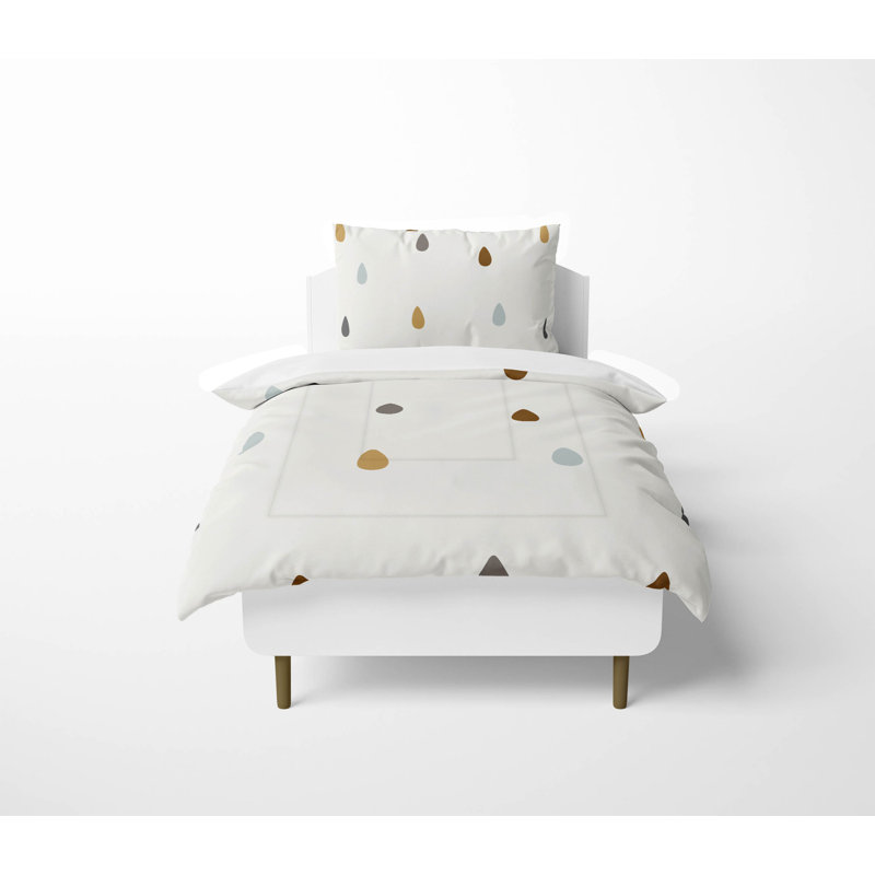 Dino Drops Decorative Lightweight Comforter Set, Ivory Dots