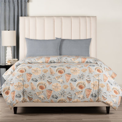 Magnolia Home Fashions Longboat Sunset Coastal Duvet Cover & Shams Set