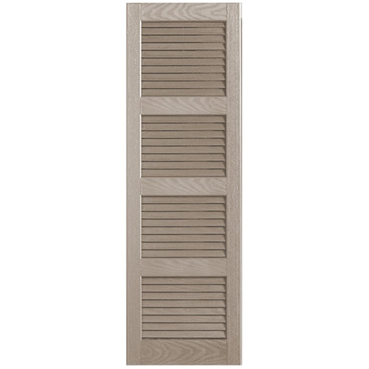 Straight Top Full-style Open Louvre Shutters Pair