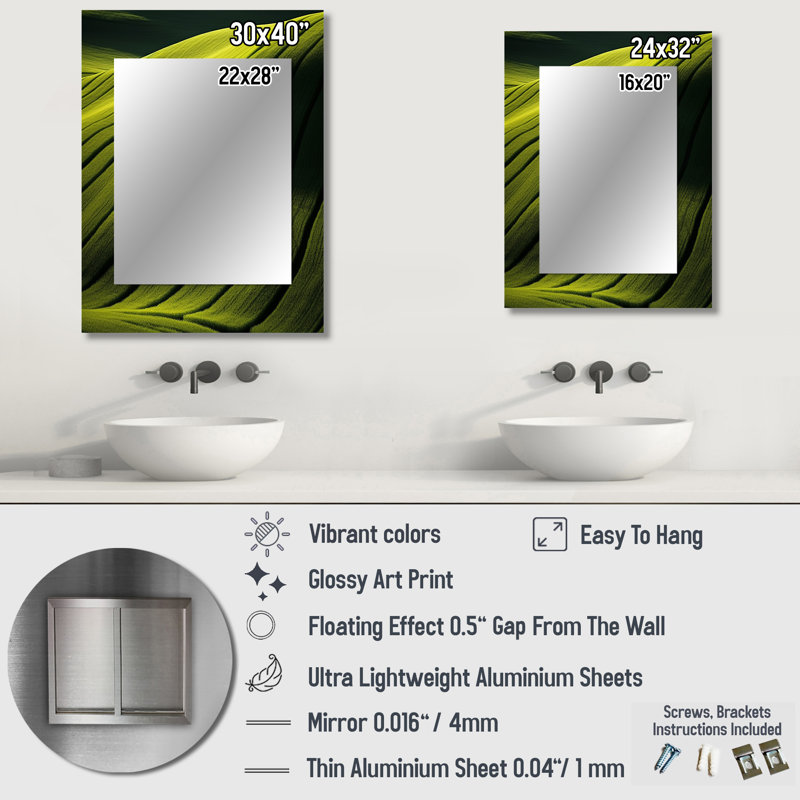 Photographie Meadow Verdant - miroir Meadow, 40 po x 30 po