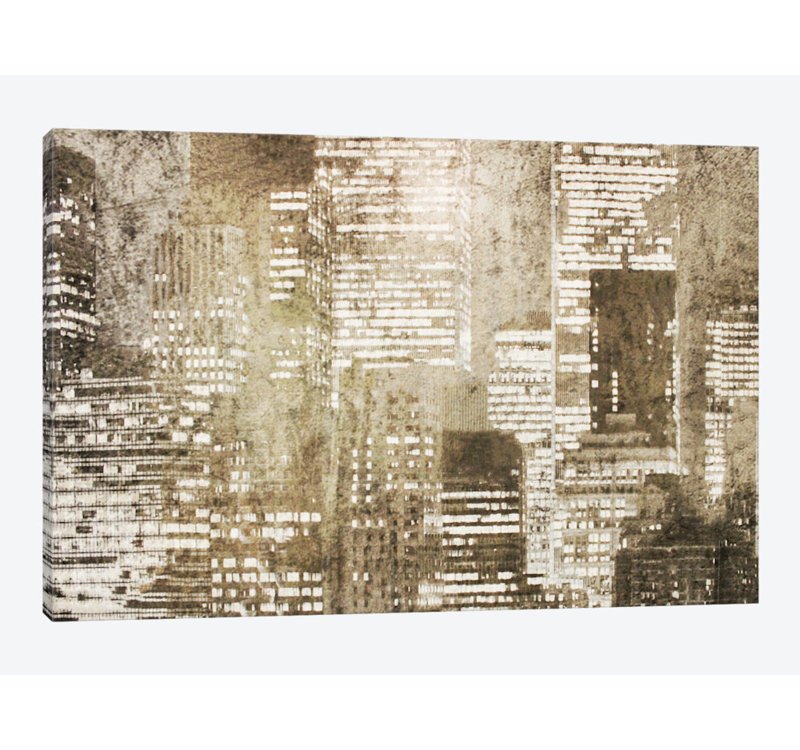 New York City View, impression sur toile tendue, H 40 po x l 60 po x P 1,5 po, Toile tendue, Pas de tapis