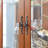 70.08" Freestanding Lighted Glass Curio Display Cabinet,Glass Wine Cabinet Square Top Trim Wood Frame,Toy Display For Living Room, Kitchen,Cherry-366907992