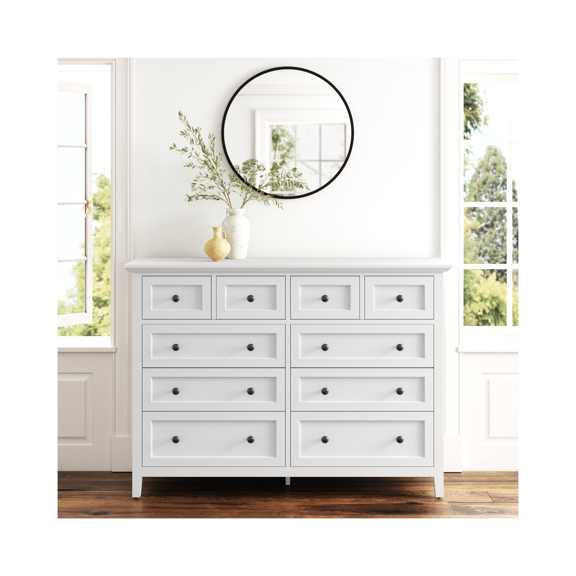 Renee 8 - Drawer Dresser, White