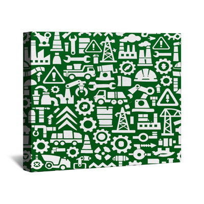 Industrial Tools Pattern Canvas Gallery Wrap in Many Sizes