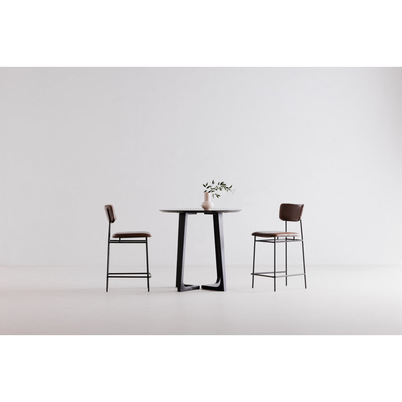 Black Ash Round Counter Height Dining Table