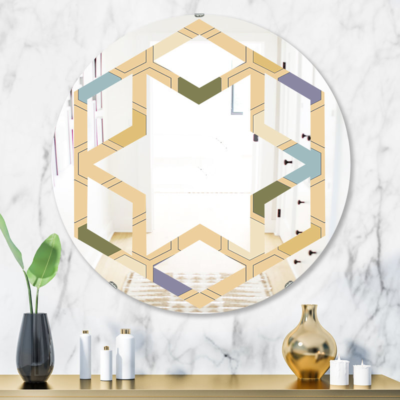Miroir mural Hexagon Star, H 23,6 po x l 23,6 po