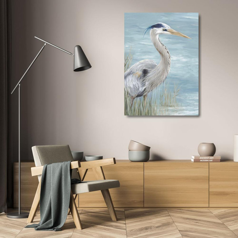 "Rosecliff Heights Watts", galerie d'art sur toile tendue par Eva, Great Blue Heron Gaze, H 24 po x l 18 po
