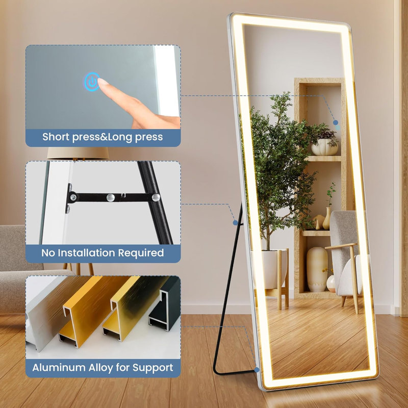 16"×60" Full Length Mirror With Light