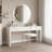 Modern Clear Acrylic Vanity Chair with Soft White Round Cushion, Compact Accent Chair for Makeup Desk or Small Space