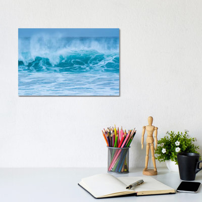 Norvège, îles Lofoten, île Vestvag, Unstad. Vagues le long de la côte près d'Unstad par Ellen Goff - peinture sur toile tendue